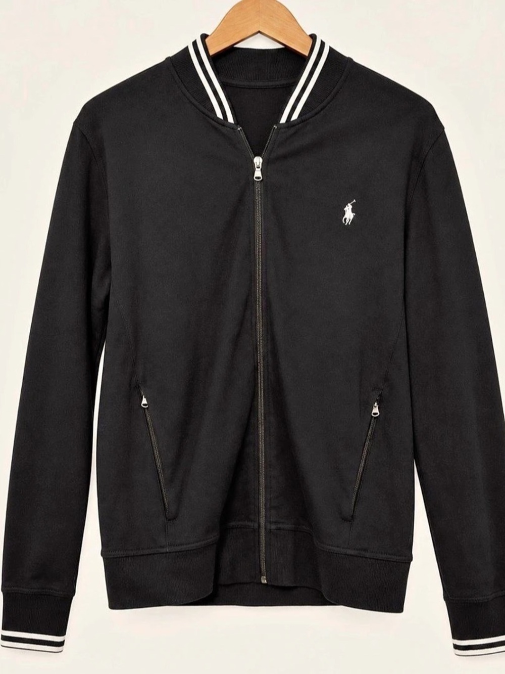 Polo Ralph Lauren Men’s Black Lightweight Cotton Zip Jacket M